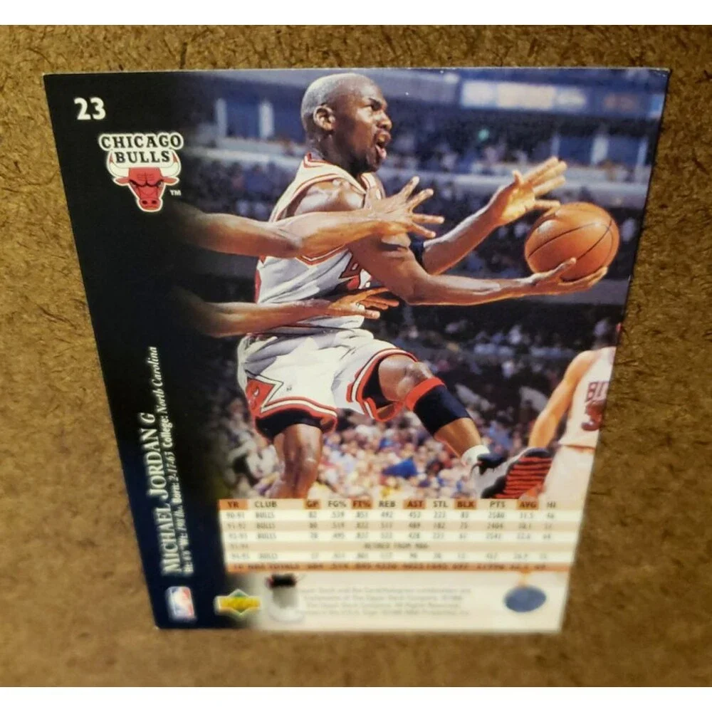 VTG. 1995-96 Upper Deck MICHAEL JORDAN NBA Basketball Card #23 CHICAGO BULLS HOF